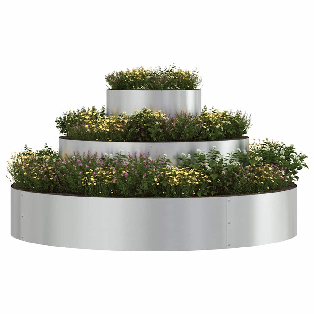 Sodo vazonas Sidabro 120 x 120 x 20 cm Cinkuota plienas