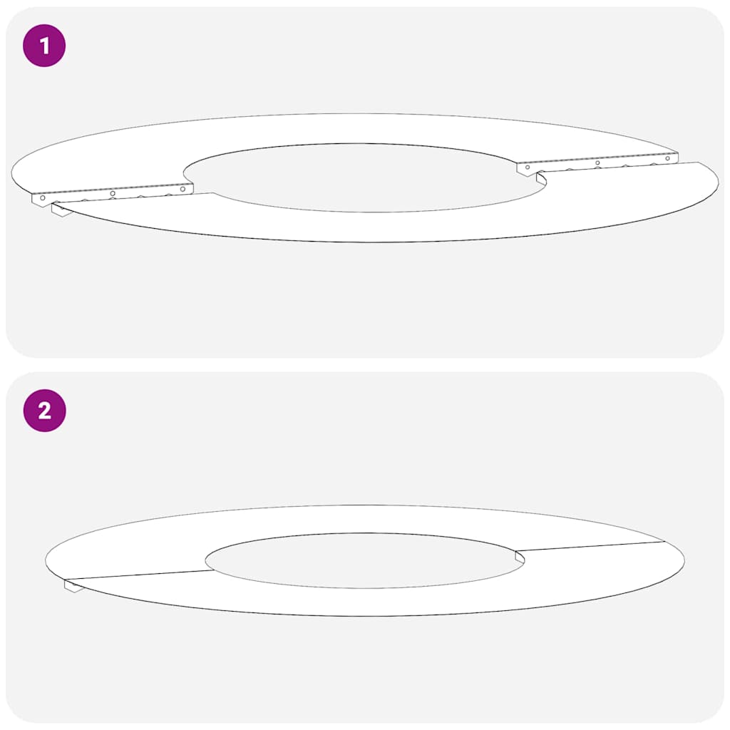 tinkamas plokštiems medžio žiedams 5 pcs Sidabro Ø30 / 60 cm