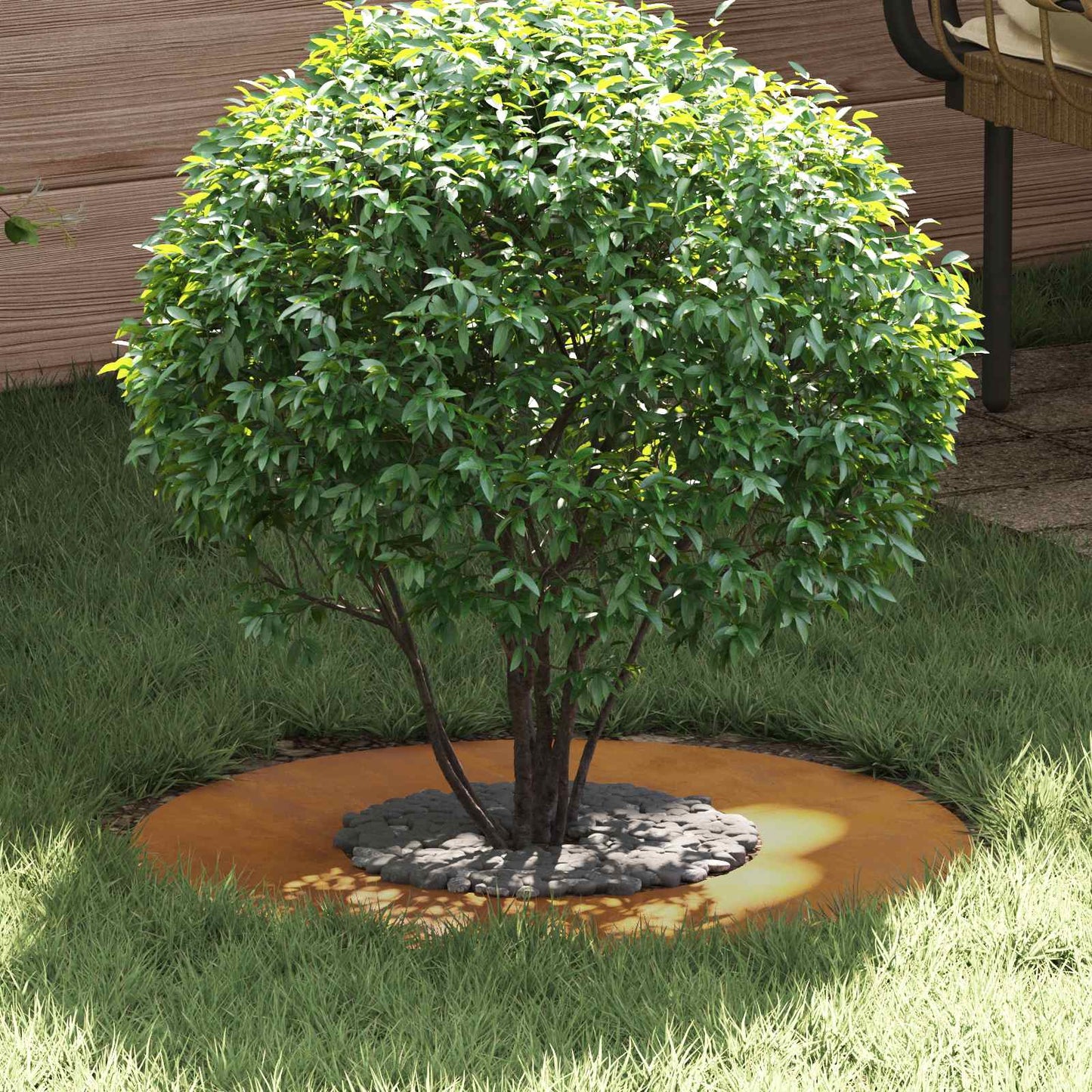 tinkamas plokščiam medžio žiedui Ruda Ø30 / 60 cm