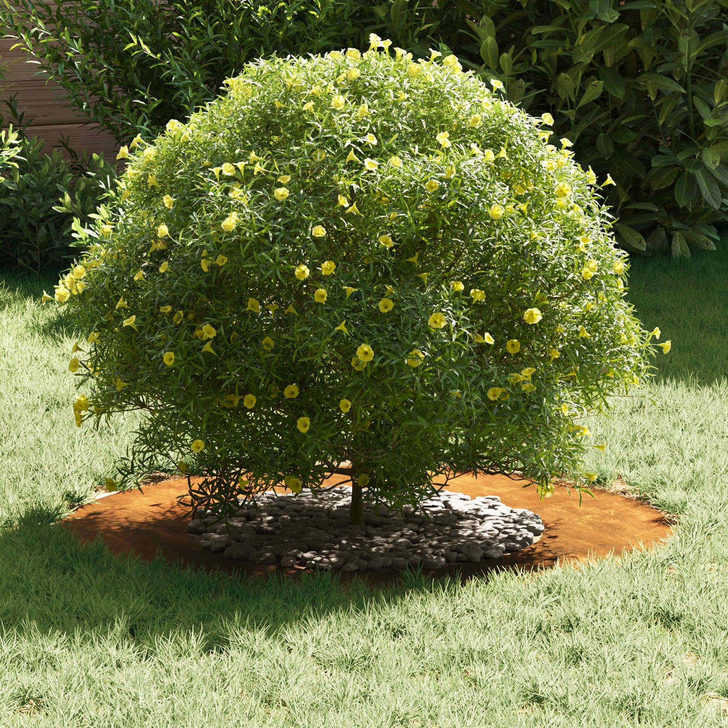 tinkamas plokštiems medžio žiedams 5 pcs Ruda Ø40 / 70 cm