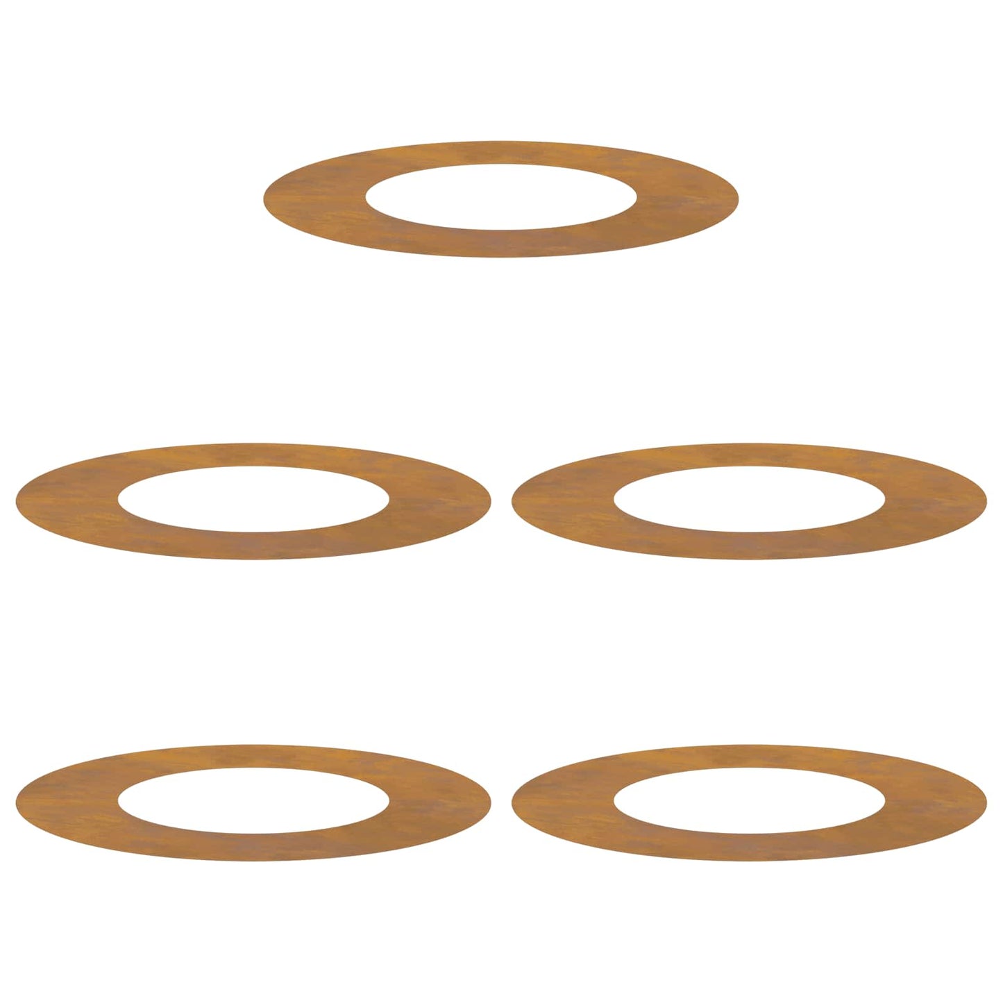 tinkamas plokštiems medžio žiedams 5 pcs Ruda Ø40 / 70 cm