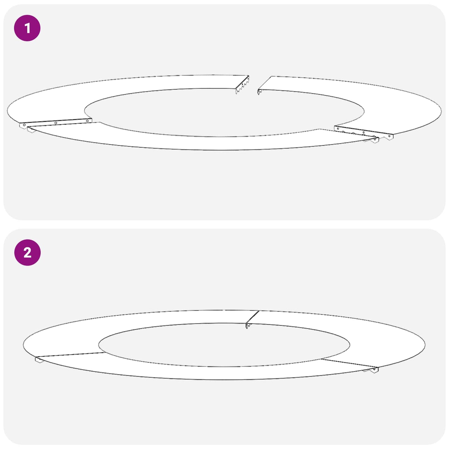 tinkamas plokštiems medžio žiedams 5 pcs Ruda Ø50 / 80 cm