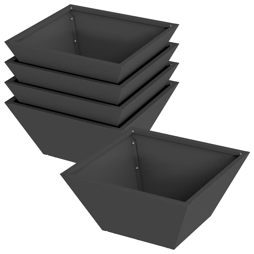 Sodo vazonas 5 pcs Juoda 35 x 35 x 15 cm