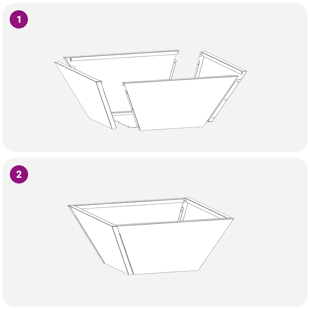 Sodo vazonas Balta 35 x 35 x 15 cm Šaltai valcuotas plienas