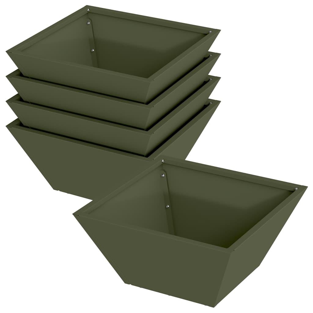 Sodo vazonas 5 pcs Alyvuogių žalia 35 x 35 x 15 cm