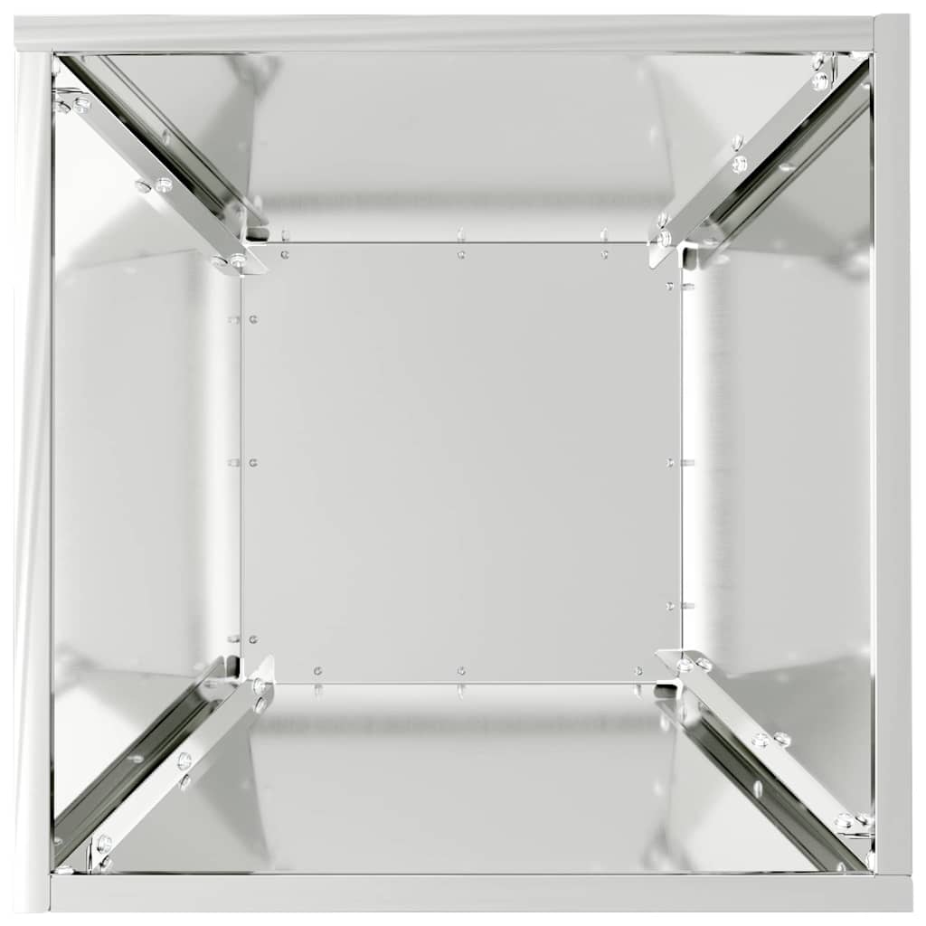 Sodo vazonas Sidabro 35 x 35 x 15 cm Cinkuota plienas