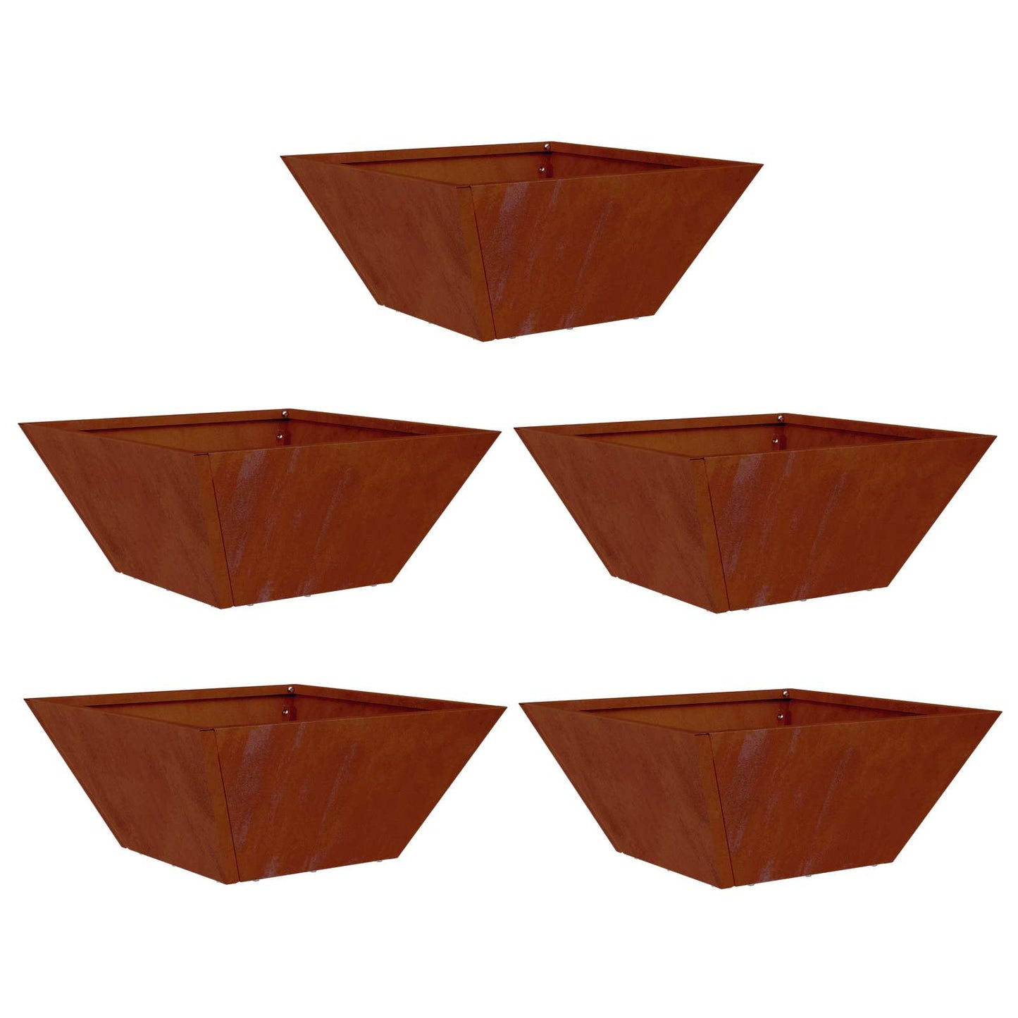 Sodo vazonas 5 pcs Rūdijanti 35 x 35 x 15 cm