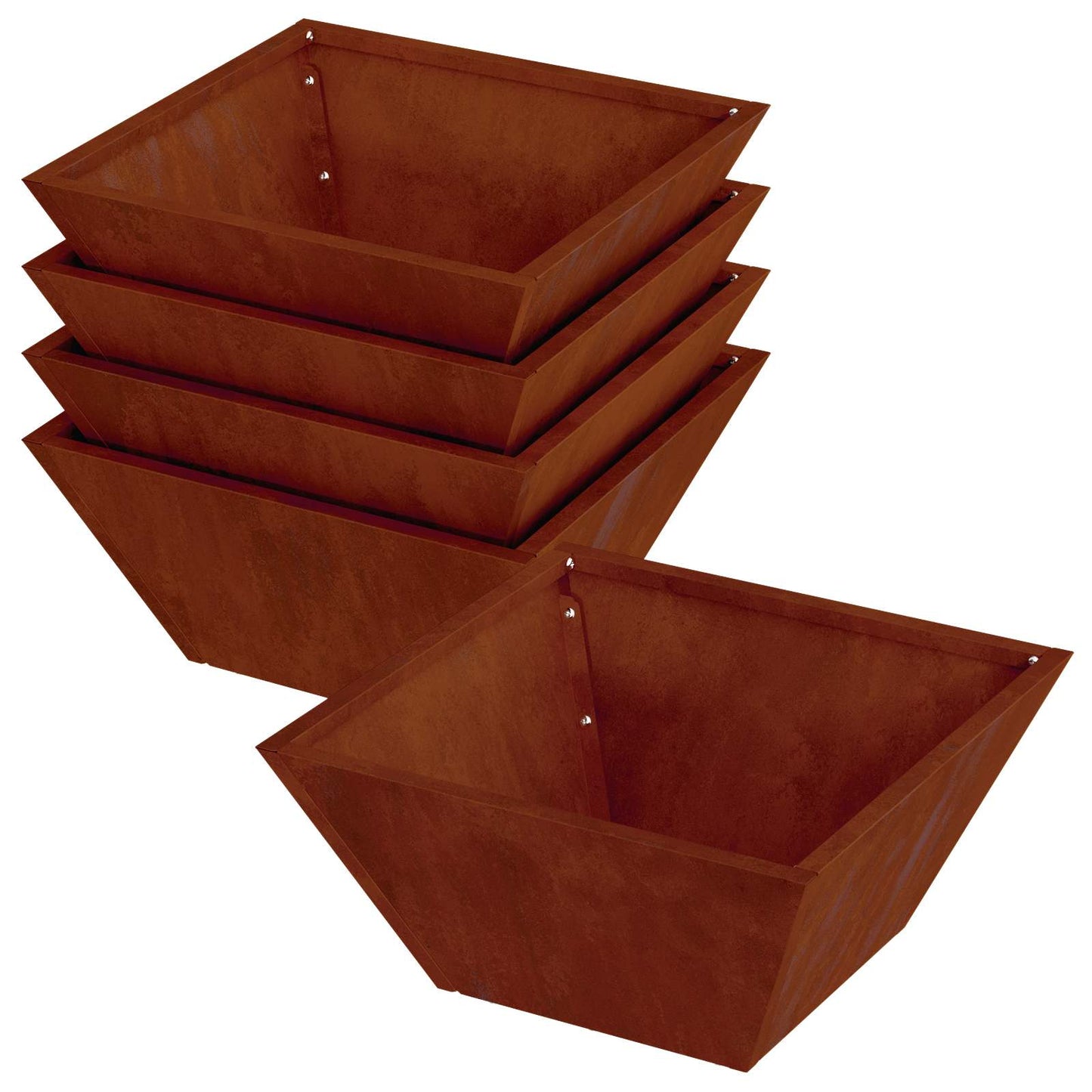 Sodo vazonas 5 pcs Rūdijanti 35 x 35 x 15 cm