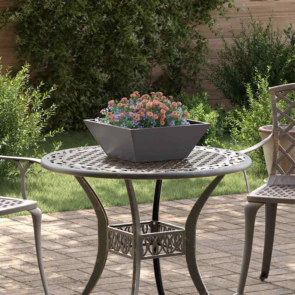Sodo vazonas Juoda 40 x 40 x 15 cm Šaltai valcuotas plienas