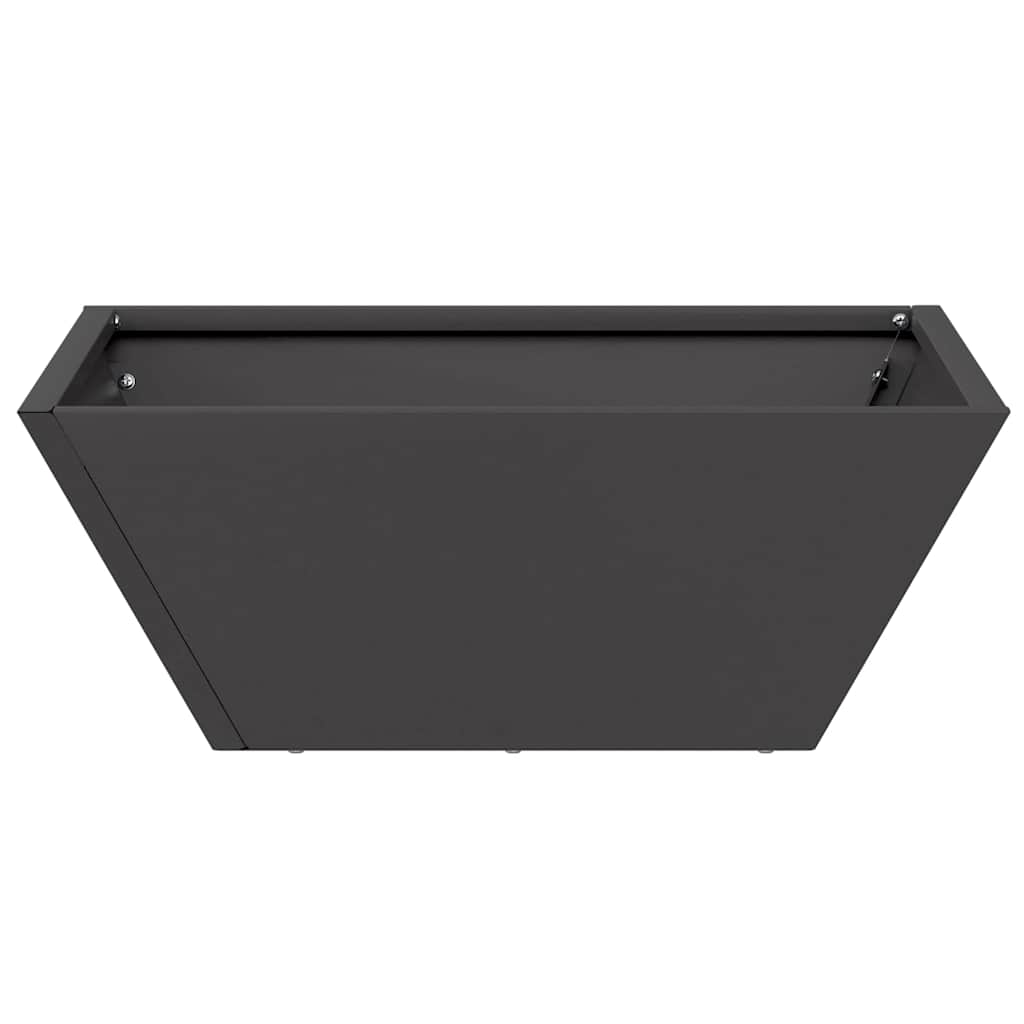 Sodo vazonas Juoda 40 x 40 x 15 cm Šaltai valcuotas plienas