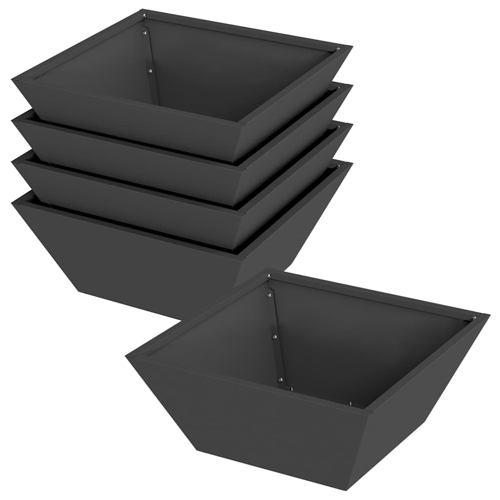 Sodo vazonas 5 pcs Juoda 40 x 40 x 15 cm