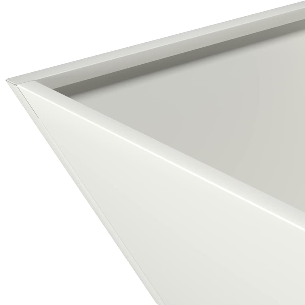 Sodo vazonas Balta 40 x 40 x 15 cm Šaltai valcuotas plienas