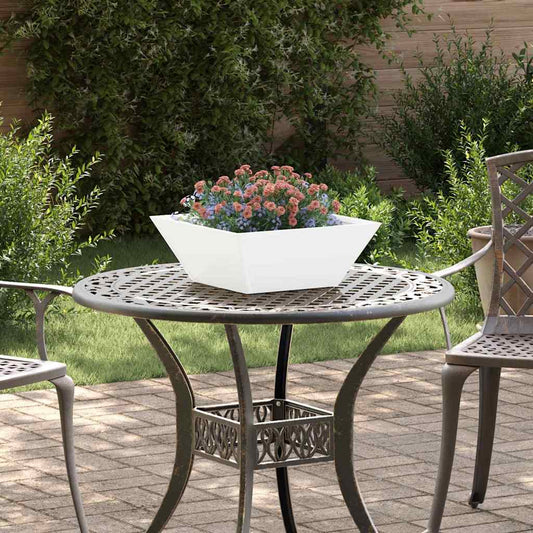 Sodo vazonas Balta 40 x 40 x 15 cm Šaltai valcuotas plienas