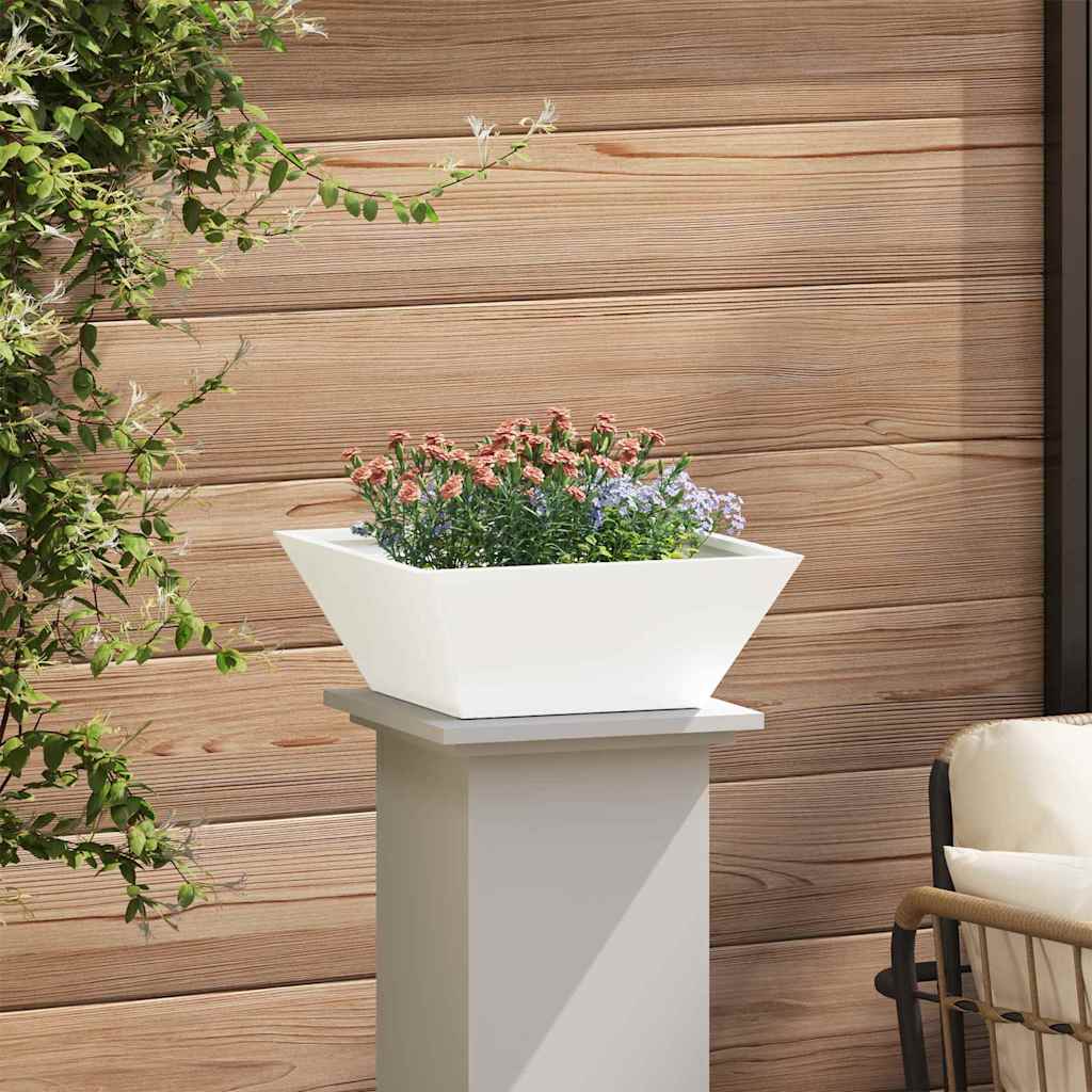 Sodo vazonas Balta 40 x 40 x 15 cm Šaltai valcuotas plienas