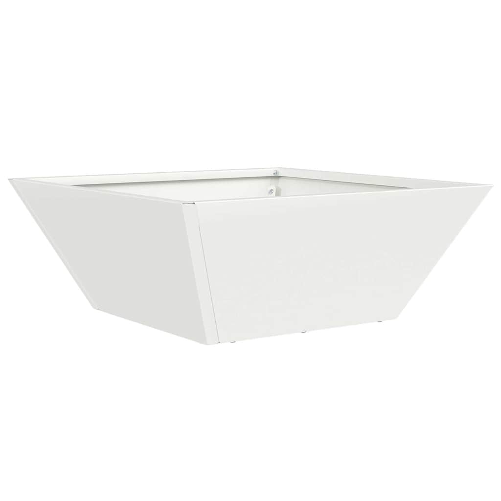 Sodo vazonas Balta 40 x 40 x 15 cm Šaltai valcuotas plienas