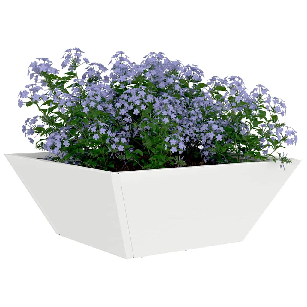 Sodo vazonas Balta 40 x 40 x 15 cm Šaltai valcuotas plienas