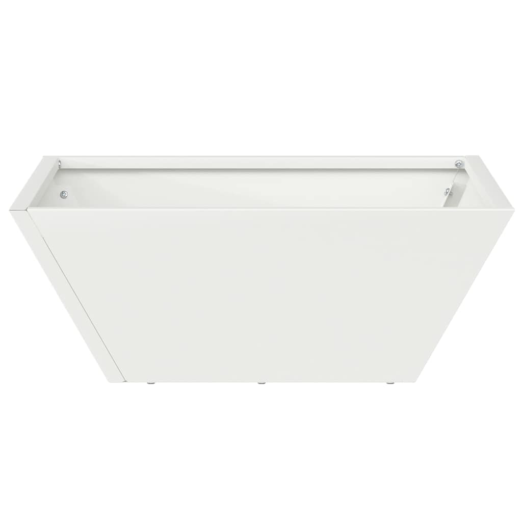 Sodo vazonas Balta 40 x 40 x 15 cm Šaltai valcuotas plienas