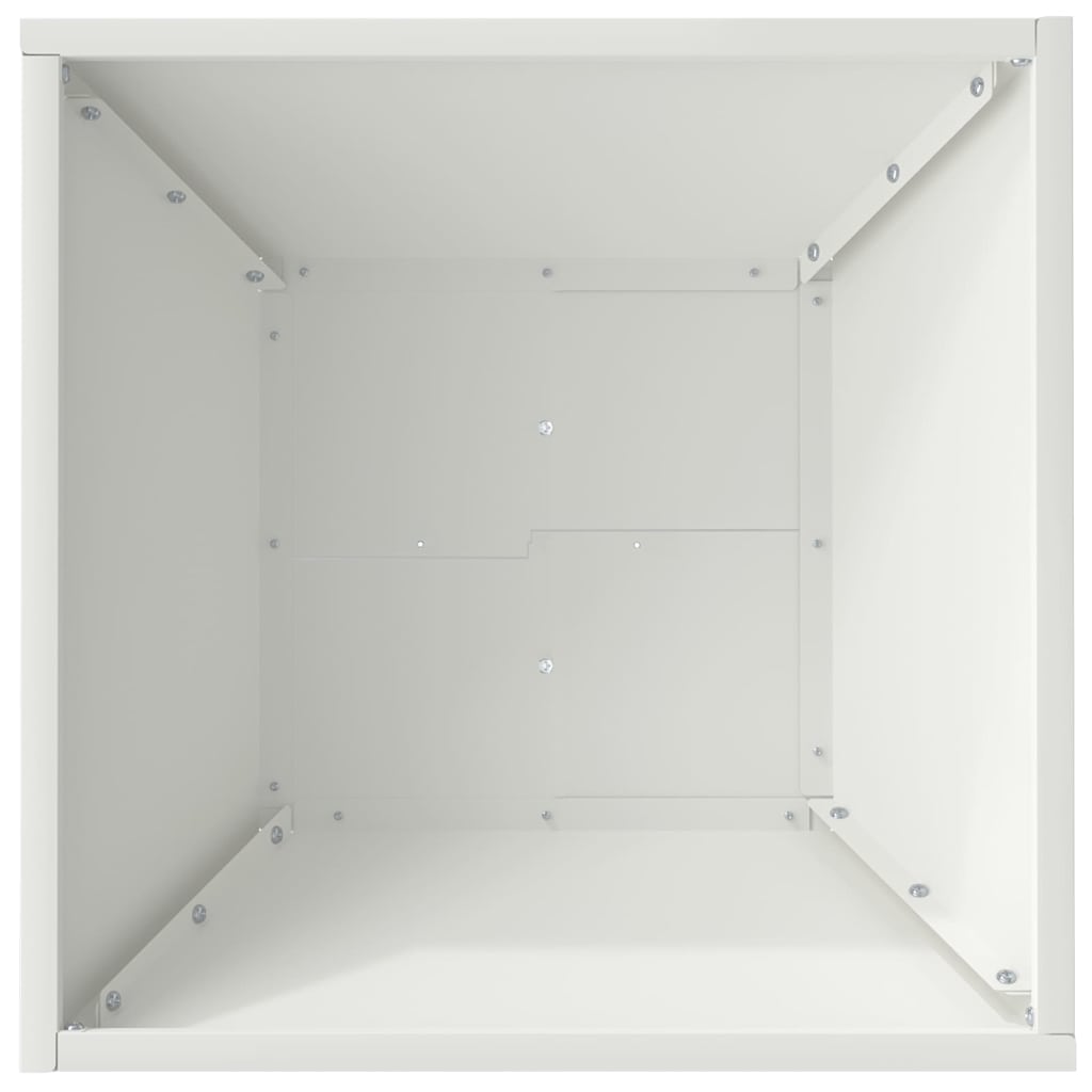 Sodo vazonas Balta 40 x 40 x 15 cm Šaltai valcuotas plienas