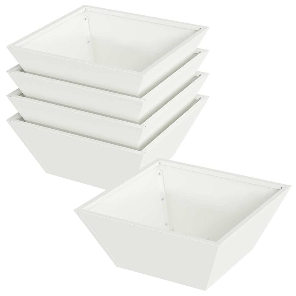 Sodo vazonas 5 pcs Balta 40 x 40 x 15 cm