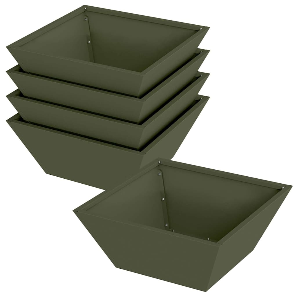 Sodo vazonas 5 pcs Alyvuogių žalia 40 x 40 x 15 cm