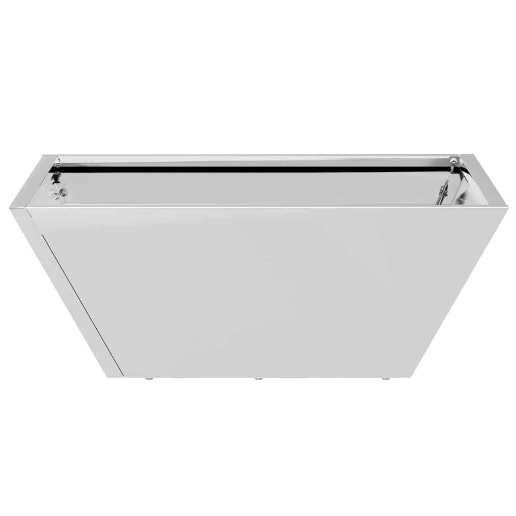 Sodo vazonas 5 pcs Sidabro 40 x 40 x 15 cm Nerūdijantis Plienas