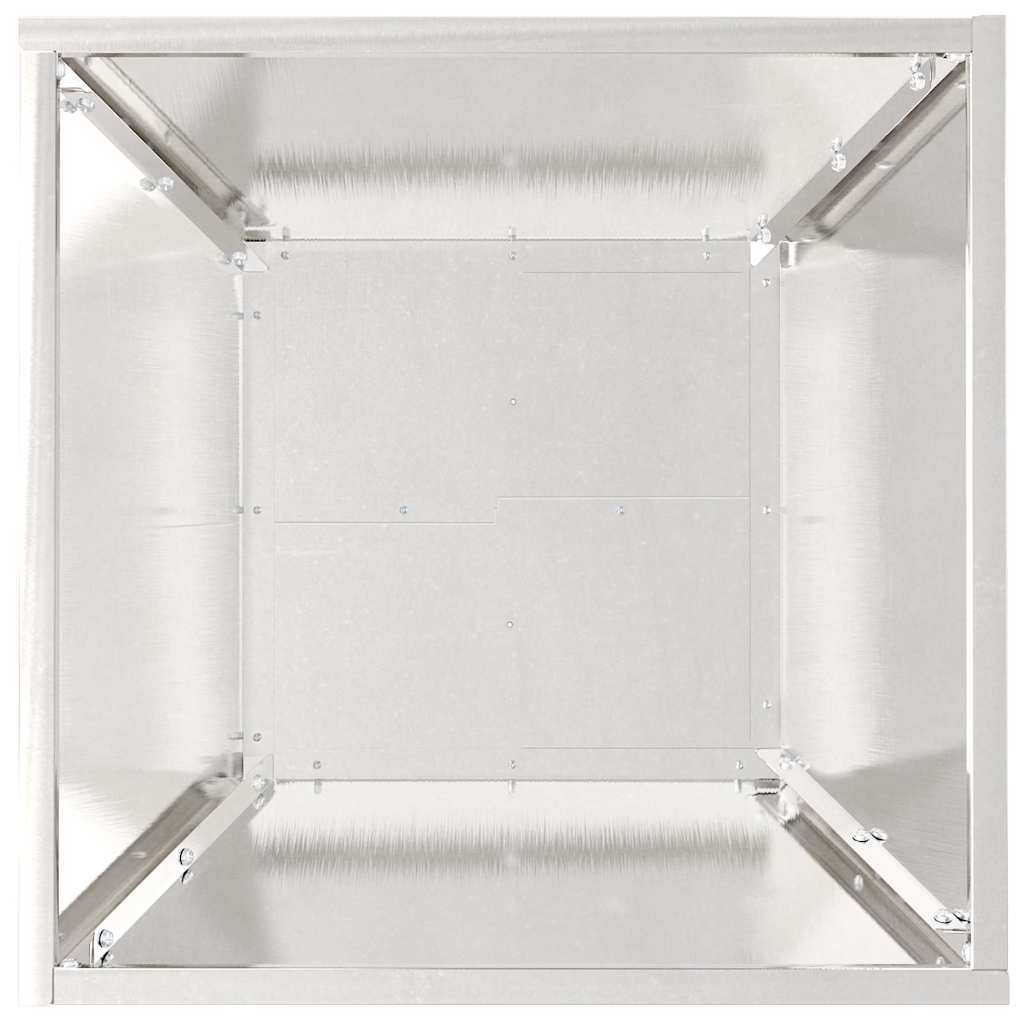 Sodo vazonas 5 pcs Sidabro 40 x 40 x 15 cm Nerūdijantis Plienas