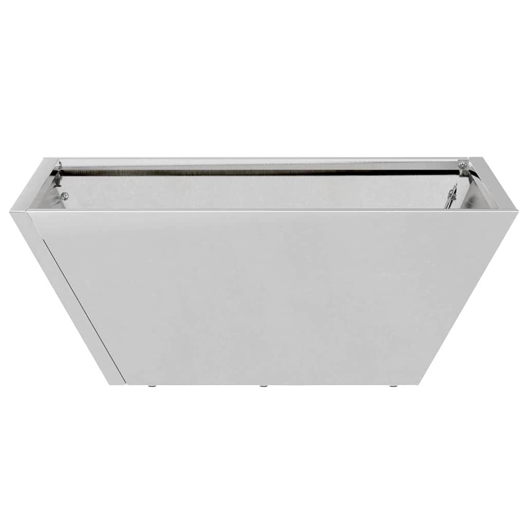 Sodo vazonas Sidabro 40 x 40 x 15 cm Cinkuota plienas