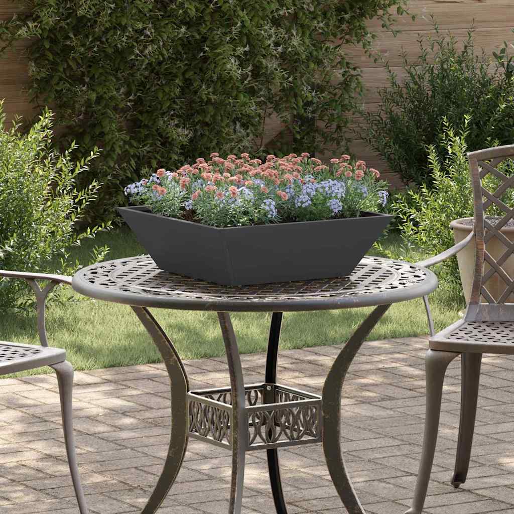 Sodo vazonas Juoda 50 x 50 x 15 cm Šaltai valcuotas plienas