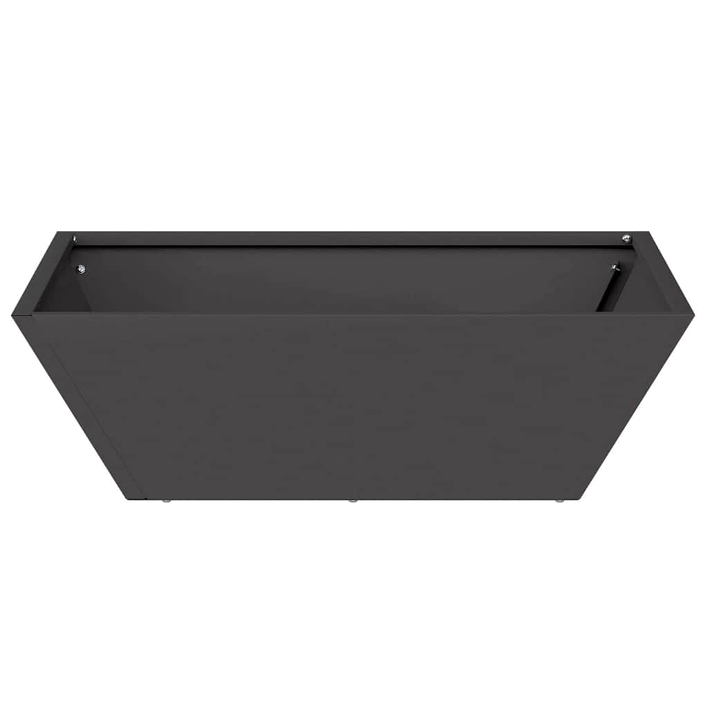 Sodo vazonas Juoda 50 x 50 x 15 cm Šaltai valcuotas plienas