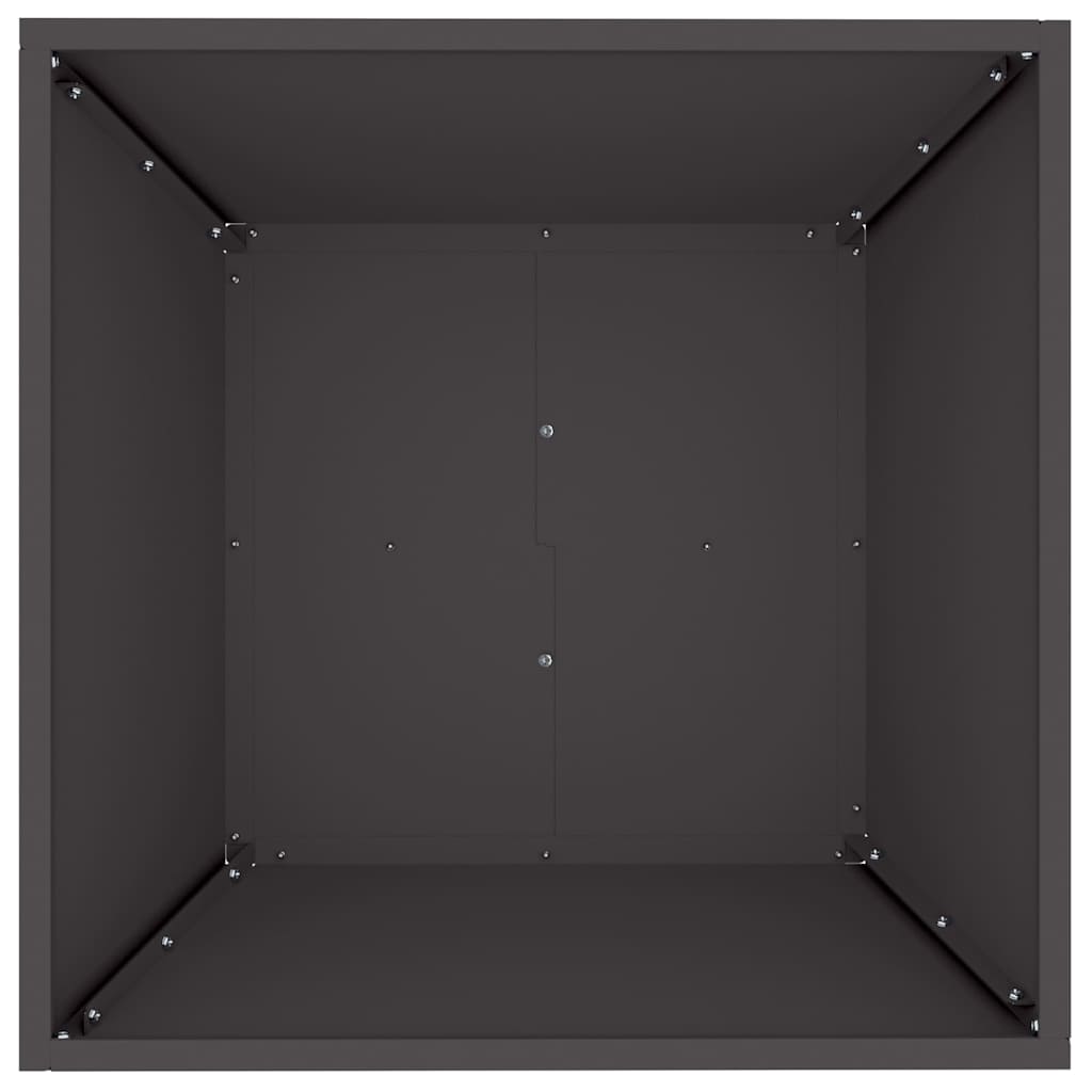 Sodo vazonas Juoda 50 x 50 x 15 cm Šaltai valcuotas plienas