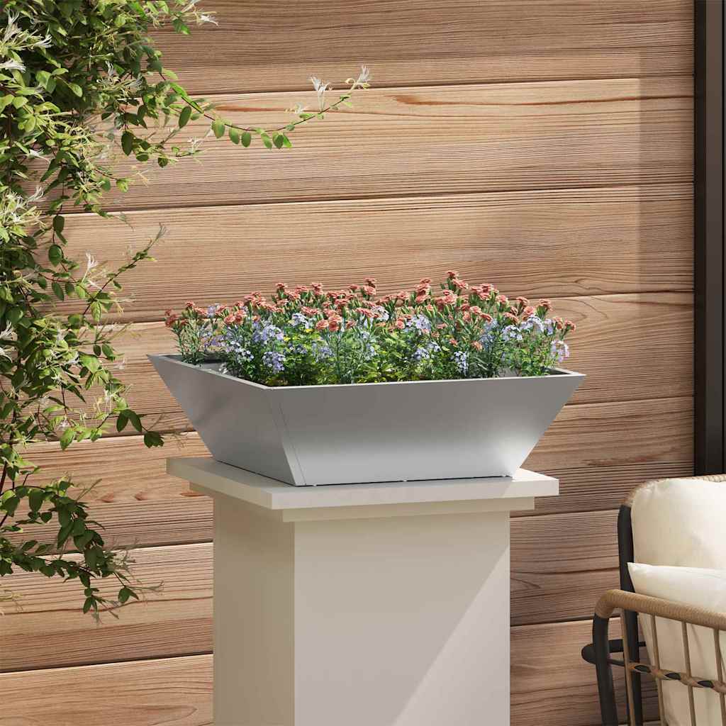 Sodo vazonas Sidabro 50 x 50 x 15 cm Cinkuota plienas
