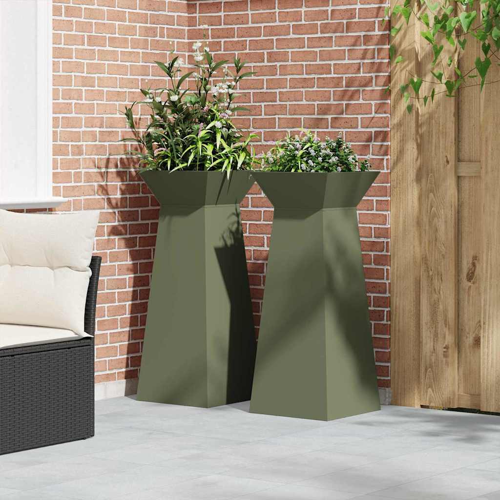 Stulpinis sodinukas 2 pcs Alyvuogių 40 x 40 x 100 cm