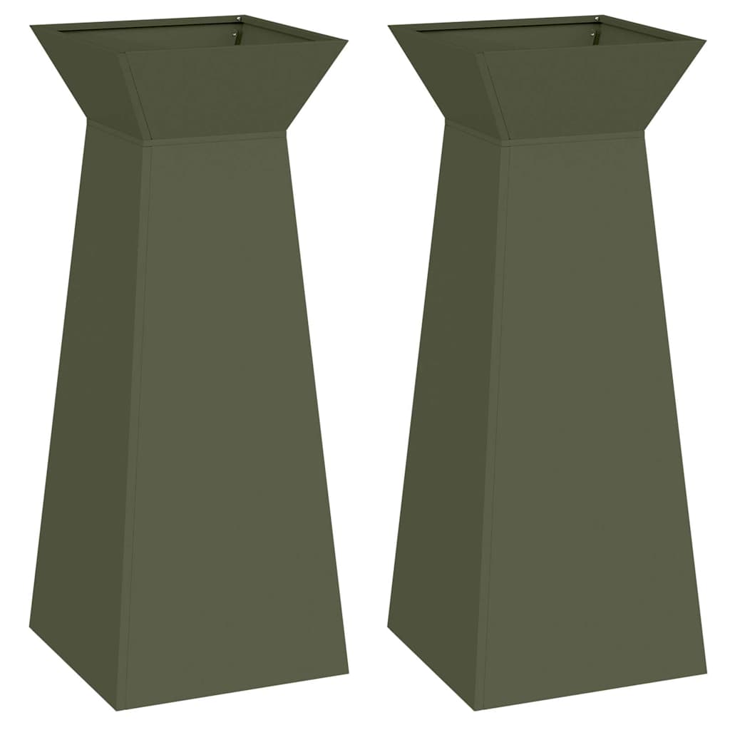 Stulpinis sodinukas 2 pcs Alyvuogių 40 x 40 x 100 cm