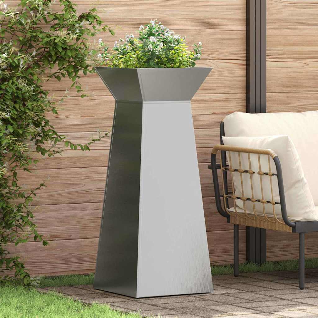 Stulpinis sodinukas 2 pcs Sidabro 40 x 40 x 100 cm