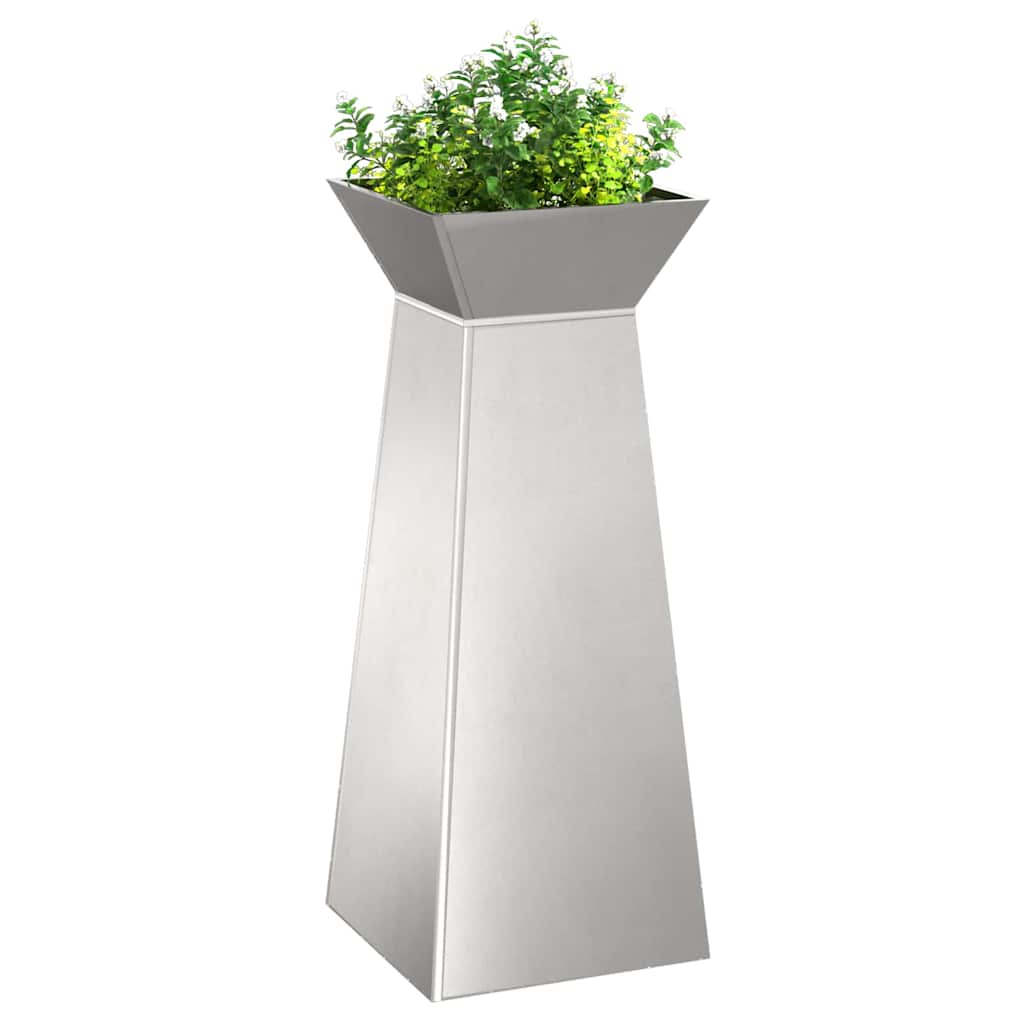 Stulpinis sodinukas 2 pcs Sidabro 40 x 40 x 100 cm