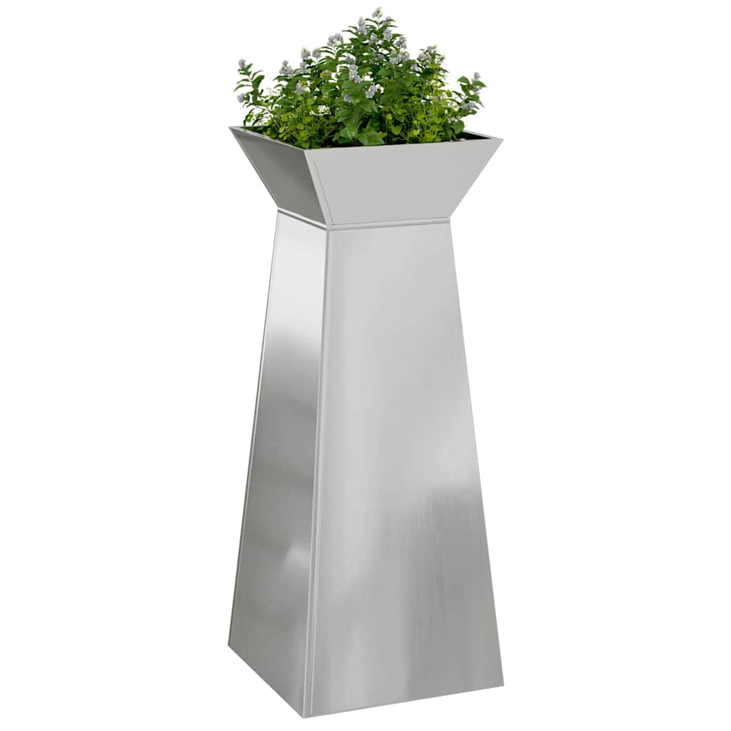 Stulpinis sodinukas 2 pcs Sidabro 40 x 40 x 100 cm