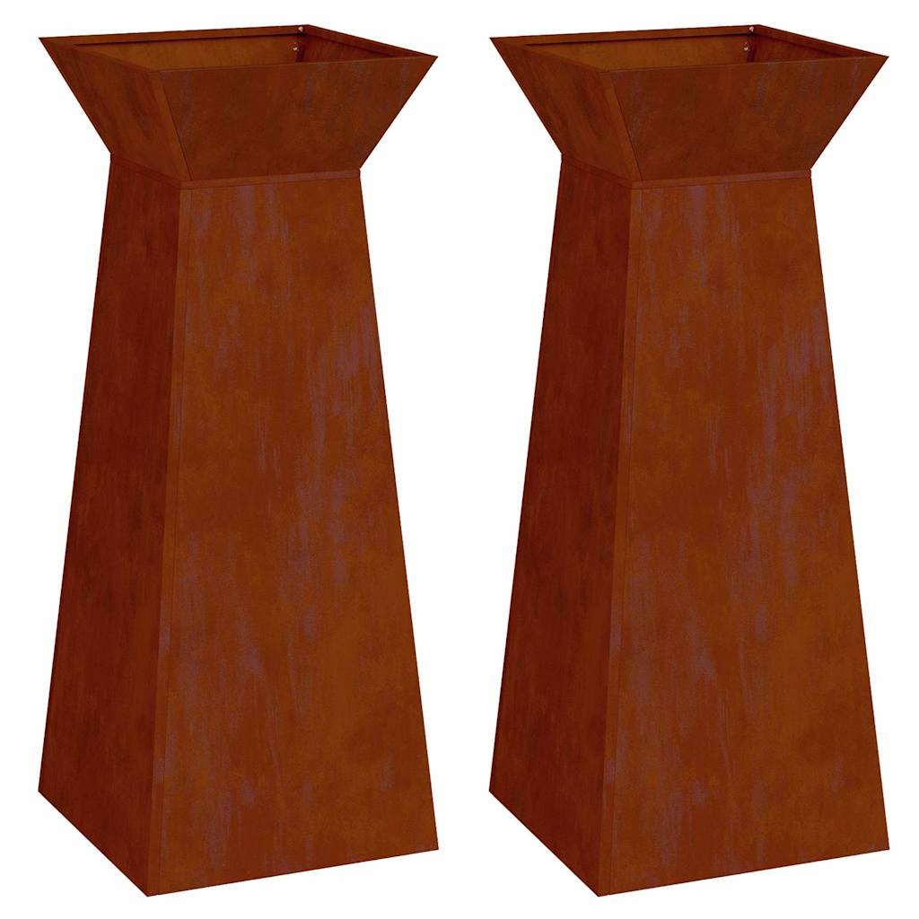 Stulpinis sodinukas 2 pcs Sidabro 40 x 40 x 100 cm