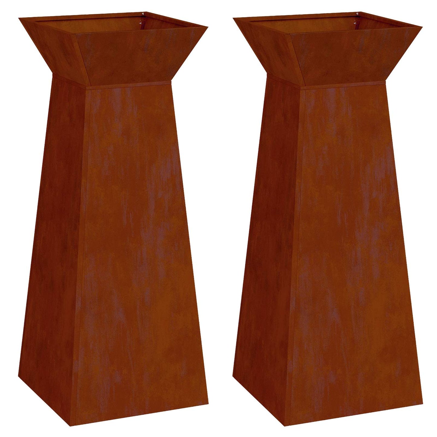Stulpinis sodinukas 2 pcs Sidabro 40 x 40 x 100 cm