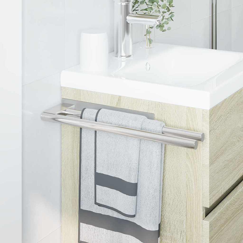 Rankšluosčių stovas Sidabro 40 x 9 x 4 cm Nerūdijantis plienas