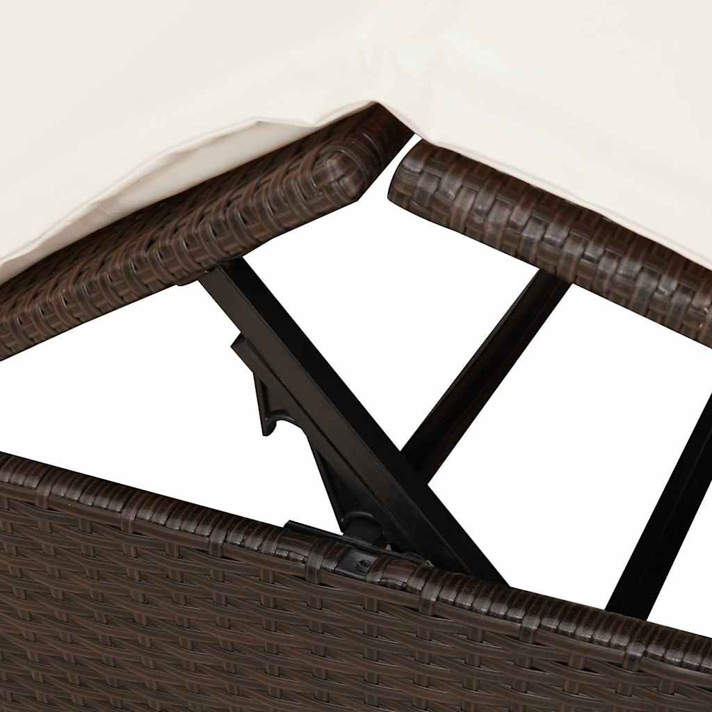 Dviejų vietų saulės gultas su stogu Ruda 205 x 129 x 200 cm