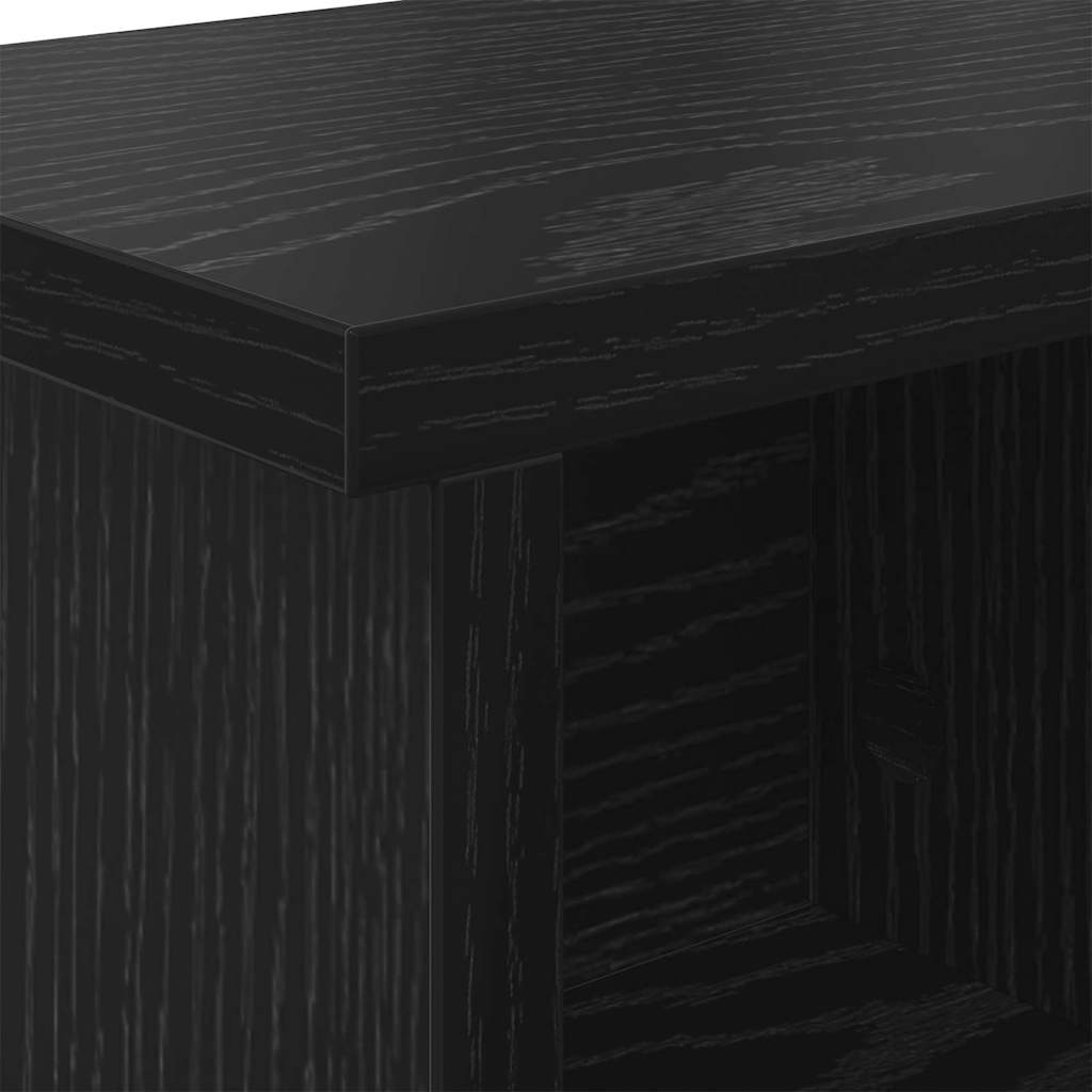 Prikabinamas paltas su lentyna juoda ąžuolo 50 x 16 x 26 cm