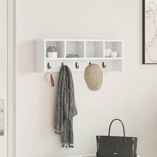 Prikabinamas paltas Balta 75 x 16 x 26 cm Apdirbta mediena