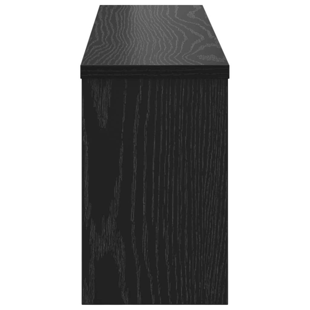 Prikabinamas paltas su lentyna juoda ąžuolo 75 x 16 x 26 cm