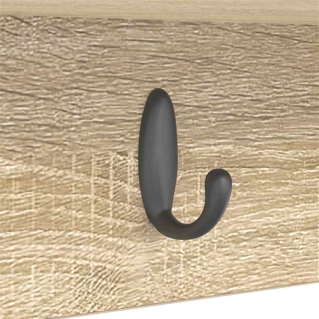 Prikabinamas paltas su lentyna Sonoma ąžuolas 75 x 16 x 26 cm