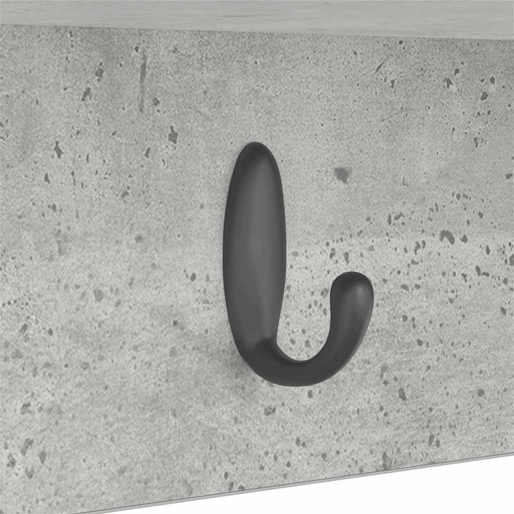 Prikabinamas paltas su lentyna Betono pilka 75 x 16 x 26 cm