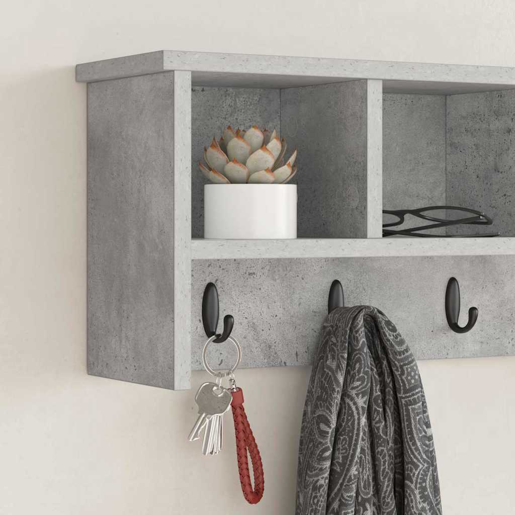 Prikabinamas paltas su lentyna Betono pilka 75 x 16 x 26 cm
