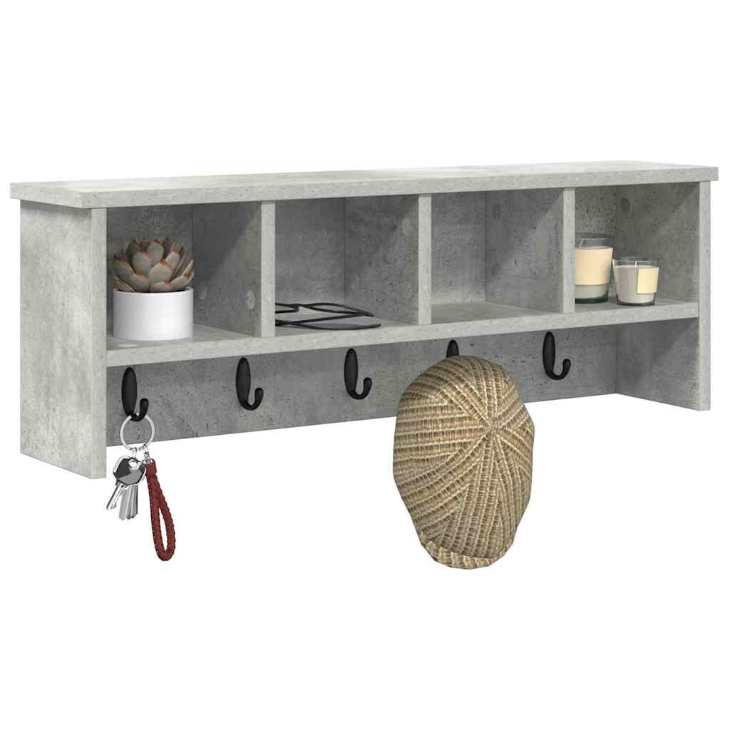 Prikabinamas paltas su lentyna Betono pilka 75 x 16 x 26 cm