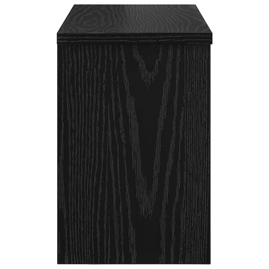 Prikabinamas paltas su lentyna juoda ąžuolo 50 x 20 x 30 cm