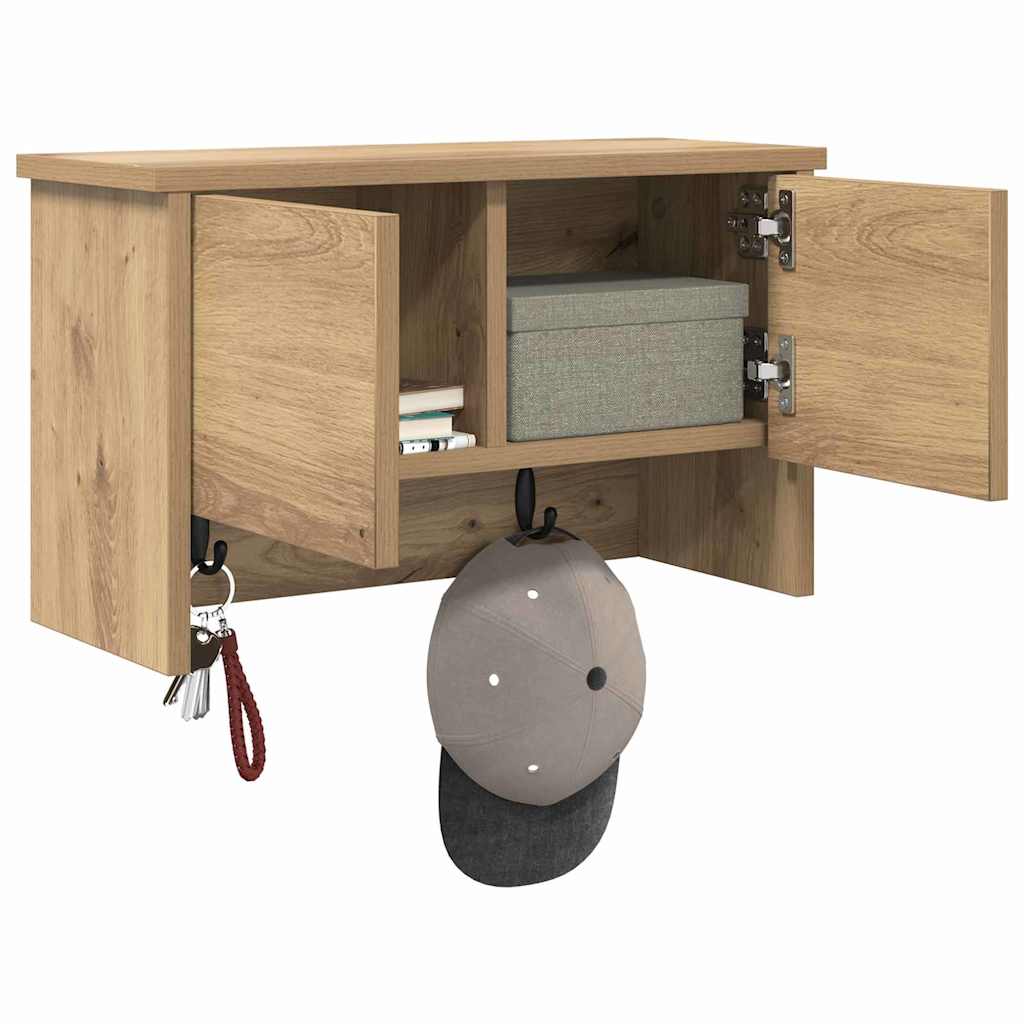 Prikabinamas paltas su lentyna artisano ąžuolo 50 x 20 x 30 cm