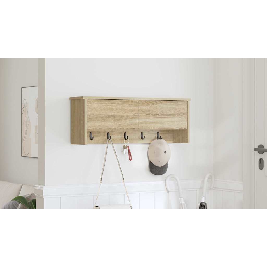 Prikabinamas paltas su lentyna Sonoma ąžuolas 80 x 20 x 30 cm